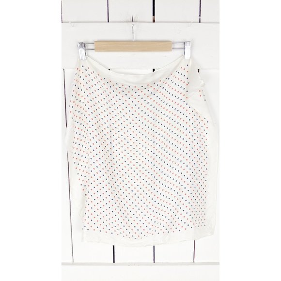 Vintage Echo red blue polka dot lightweight silk blend scarf - Picture 5 of 5